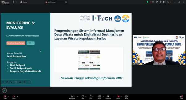 Dosen dan Mahasiswa STTI NIIT Itech Kembangkan Sistem Informasi Manajemen Desa Wisata Kepulauan Seribu Lewat Program BIMA
