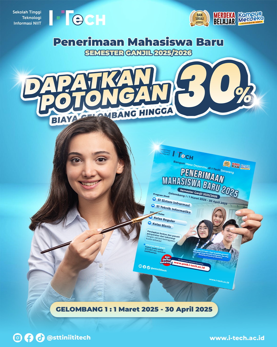 Gelombang 1: Potongan 30%